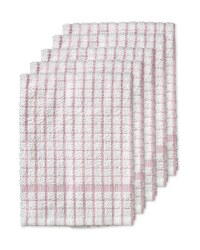Terry Tea Towels 5 Pack - Pink