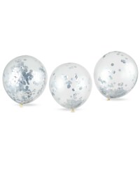We Do White Confetti Balloons