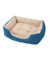 XL Plush Pet Bed - Blue